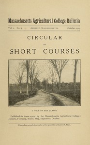 Short courses for 1910 of Massachusetts Agricultural College. M.A.C. Bulletin vol. 1, no. 4