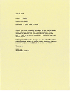 Memorandum from Mark H. McCormack to Edward J. Keating