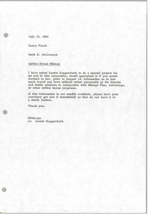 Memorandum from Mark H. McCormack to Barry Frank