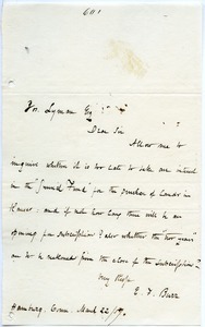 Letter from Ebenezer Burr to Joseph Lyman