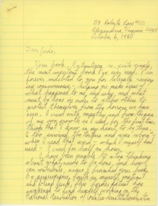 Letter from Art Janovsky to Judi Chamberlin