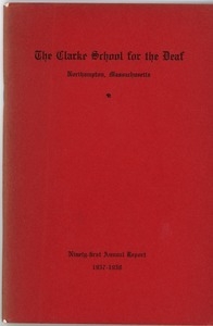 Ninety-First Annual Report of the Clarke School for the Deaf, 1957-1958