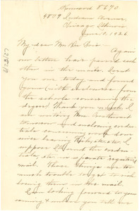 Letter from Mildred Bryant-Jones to W. E. B. Du Bois