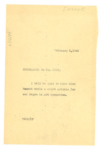 Memorandum from W. E. B. Du Bois to A. G. Dill