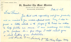 Postcard from St. Benedict the Moor Mission to The Crisis