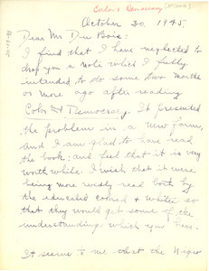 Letter from T. W. McGrath to W. E. B. Du Bois