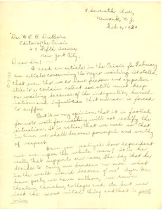 Letter from Muriel Rogers to W. E. B. Du Bois