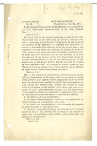 War Department general orders