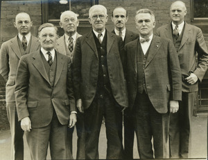 Dr. Michael Connor standing outdoors with Hawley, Machmer, Kenney, Thayer, Baker and Van Meter