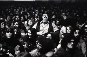 Grateful Dead at Sargent Gym, Boston University: man with eyes closed in audience