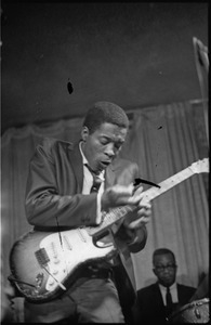 Buddy Guy and his Bluesband at Club 47: Buddy Guy with guitar and drummer Fred Below in background