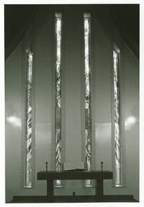 Stained glass windows of Loveland Chapel at Springfield College