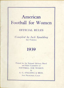 American Football For Women: Official Rules (1939)