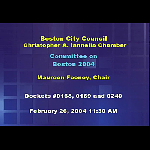 Committee on Boston 2004 hearing (part 1)