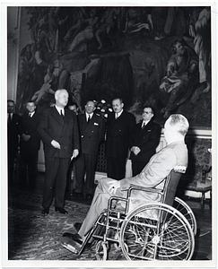 Mayor John F. Collins with Mayor Pierre Pflimlin of Strasbourg