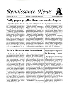 Renaissance News, Vol. 4 No. 9 (September 1990)