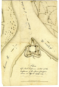 Plan of Fort Defiance, erected at the confluence of the Miami & Au Glaise rivers in August, 1794