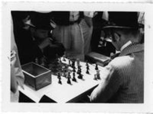 Chess Game at Centennial Baseball Game, 1959