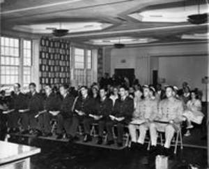 Crowd of Uniformed Men, 1958