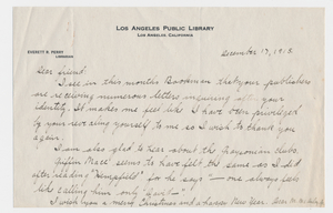 Letter to David Grayson, December 17, 1915