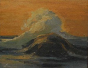 "Untitled (Wave with rock)" Lois Griffel (circa 1946 - )