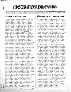 Metamorphosis Vol. 1, No. 5 (October 1982)