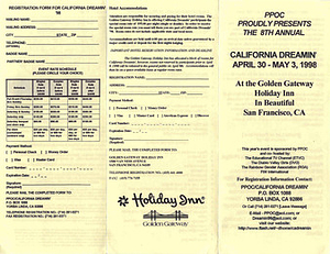 PPOC Proudly Presents the 8th Annual California Dreamin' (April 30- May 3, 1998)