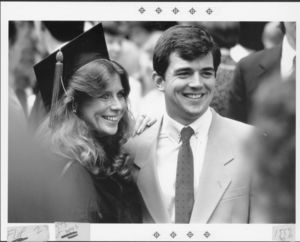 Suffolk University graduates at commencement, circa 1980s