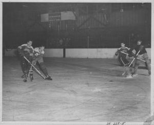 Suffolk University men's hockey team game, 1951