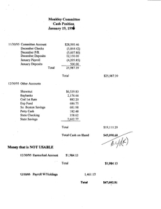 1996 Moakley campaign financial documents