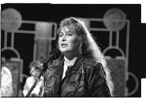 Dolores Keane, traditional singer and recording artist from Galway. At the BBC TV studio in Belfast
