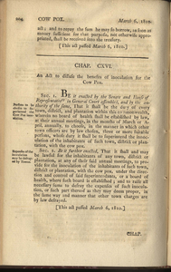 1809 Chap. 0117. An Act To Diffuse The Benefits Of Inoculation For The Cow Pox.