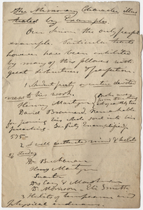 Edward Hitchcock sermon notes, "The Missionary Character Illustrated by Example," 1836 March