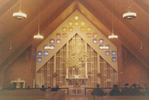 The interior of the new Our Lady Comforter of the Afflicted Church on Trapelo Road