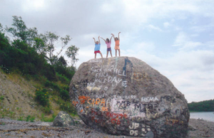 Granddaughters on 'The Rock'