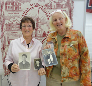Linda Hurd and Barbara Brenton at the Halifax Mass. Memories Road Show