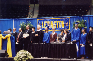 Lexington High School graduation, 2002