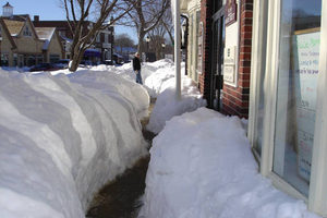 Main Street after a big snowstorm