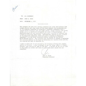Letter, concerned citizens, September 6, 1978.