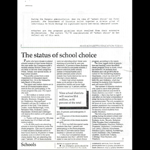 The status of school choice.