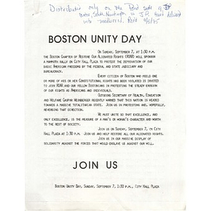 Boston unity day.