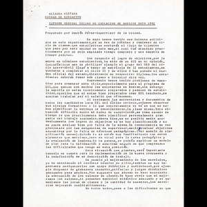 Informe mensual unidad de educacion de adultos mayo 1982.