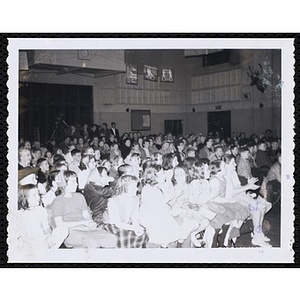 An audience of children watch a performance at a Bunker Hillbillies event