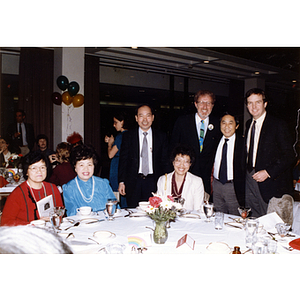 Chinese Progressive Association director Suzanne Lee and members at Rainbow Leadership Award Ceremony and Dinner at Boston University