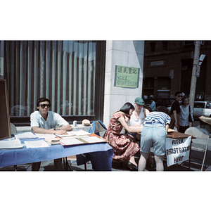 Voter registration table