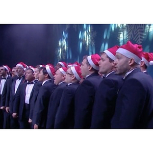 Boston Gay Men's Chorus performs at the Faneuil Hall "Tree Lighting Spectacular"
