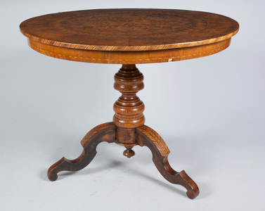 Table with inlaid top. United States, 1850-1880