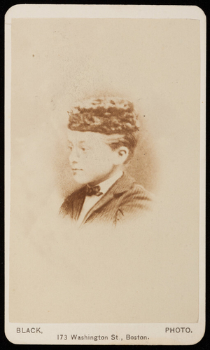 Studio portrait of unidentified boy, Boston, Mass., undated