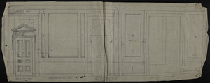Inch Scale Elevation of Dining Room, House at #3 Commonwealth Ave. for Mr. John S. Ames, Boston, March 10, 1916