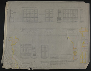 1/2" Scale & Full Size Details for Wardrobes in Attic, House of J.S. Ames Esq. at 3 Commonwealth Ave., undated